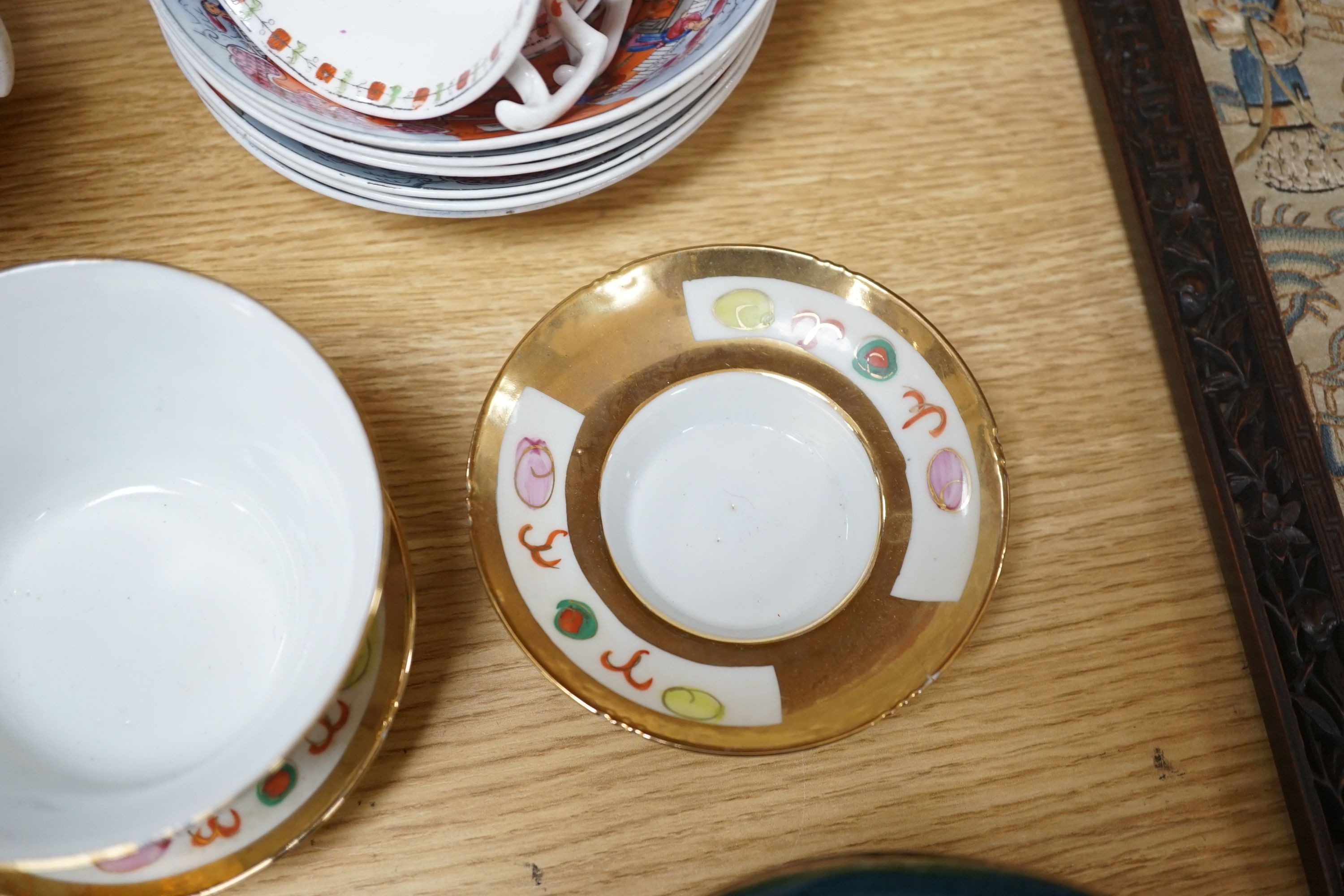 A mixed group pf Chinese, Japanese and English ceramics